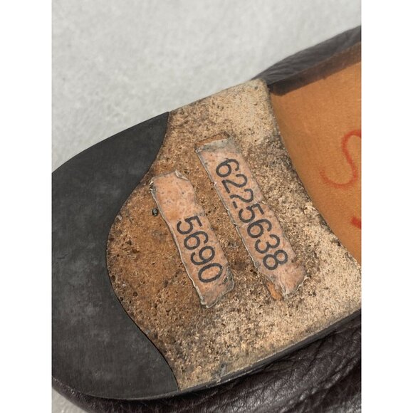 BALLY Brown Pebbled Leather Cowboy Driver Loafers Collapsable Shoes Sz 7 USA - Picture 10 of 16